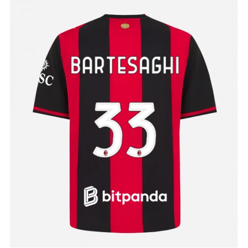 Stroje piłkarskie AC Milan Davide Bartesaghi #33 Koszulka Podstawowej 2026-27 Krótki Rękaw